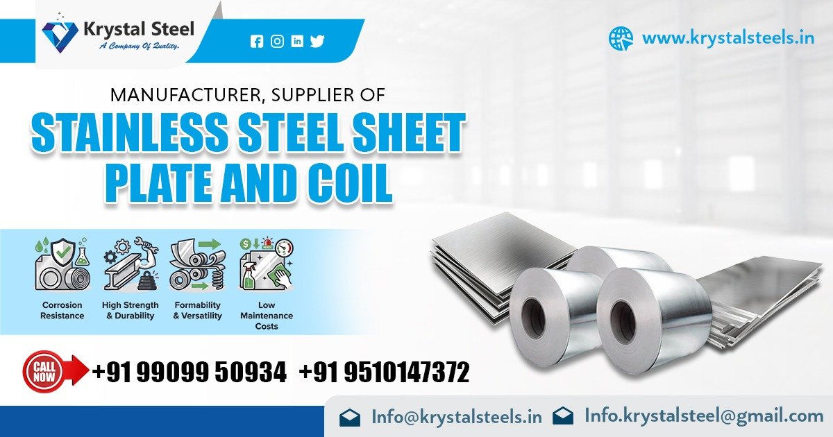 Stainless Steel Sheet Plate and Coil Supplier in Karnataka Krystal Steel products