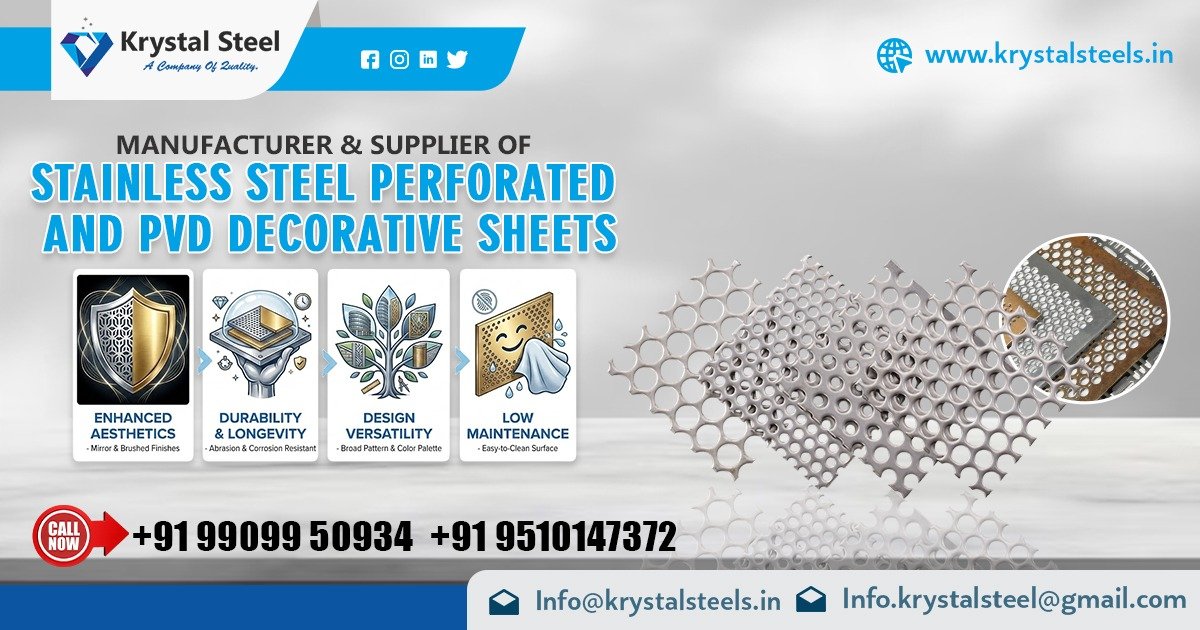 Premium Stainless Steel Perforated and PVD Decorative Sheets In Gujarat