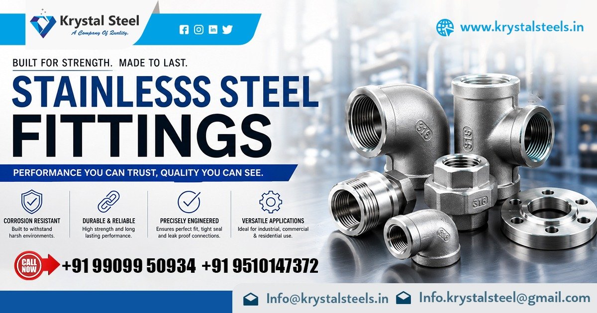 Stainless Steel Fittings Supplier In Rajasthan | Krystal Steel