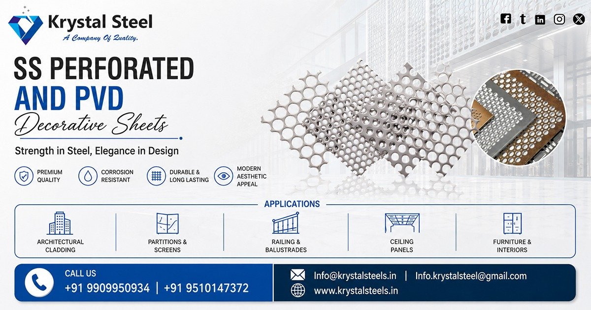 SS Perforated and PVD Decorative Sheets Supplier In Tamil Nadu
