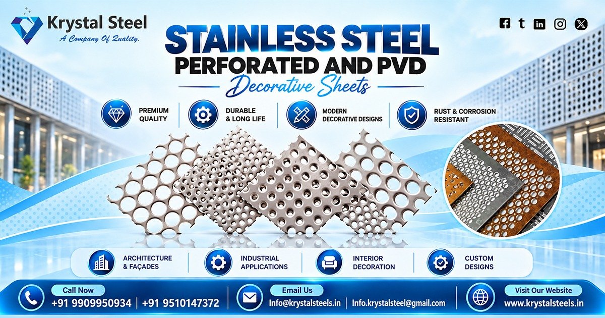Best Quality SS Perforated and PVD Decorative Sheets In Telangana